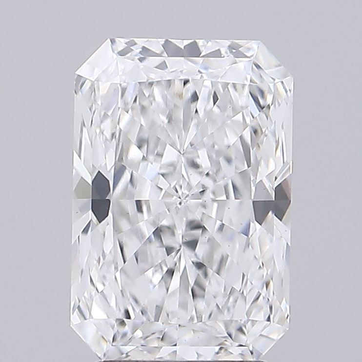 2.52 Carat Radiant Lab Diamond with  Cut Diamond in 14KT  view 1
