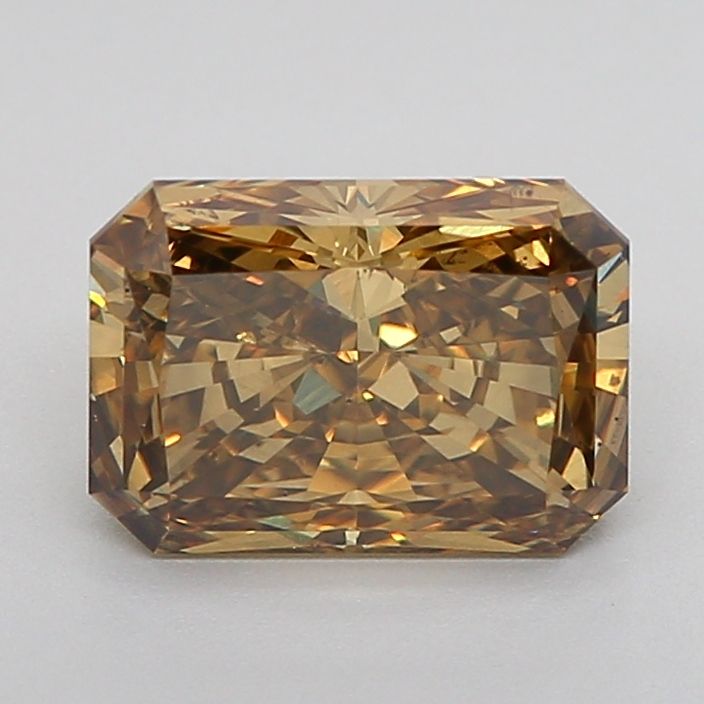 1.51 Carat Radiant Lab Diamond with  Cut Diamond in 14KT  view 1
