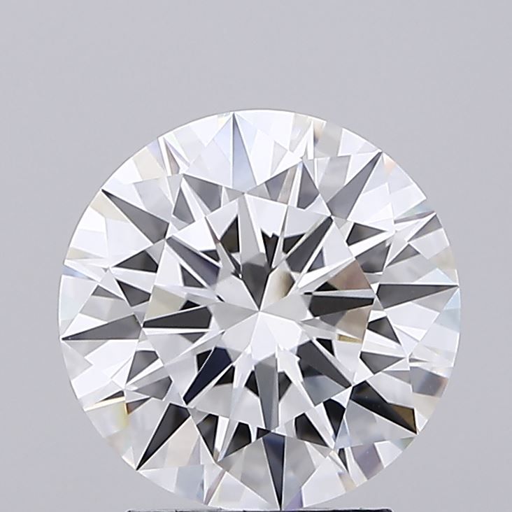 2.71 Carat Round Lab Diamond with  Cut Diamond in 14KT  view 1
