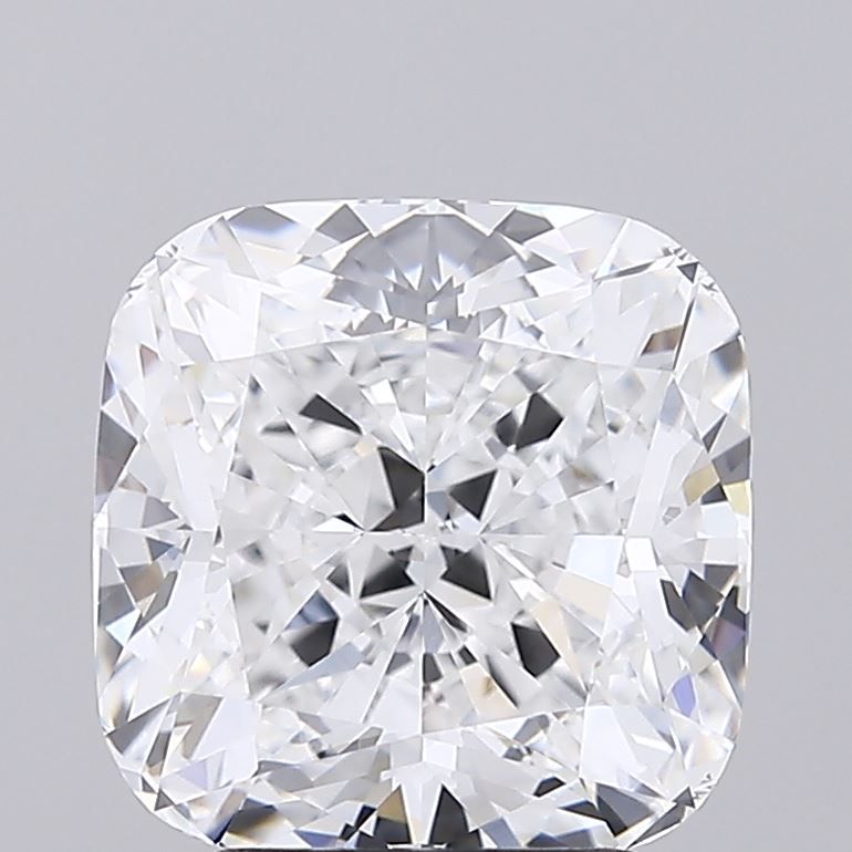 3.61 Carat Cushion Lab Diamond with  Cut Diamond in 14KT  view 1
