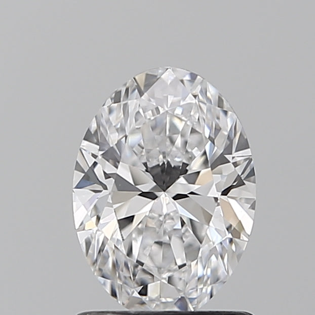 1.05 Carat Oval Lab Diamond with  Cut Diamond in 14KT  view 1
