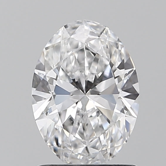 1.05 Carat Oval Lab Diamond with  Cut Diamond in 14KT  view 1
