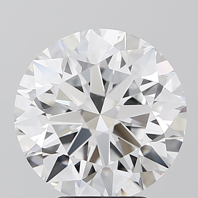 4.09 Carat Round Lab Diamond with  Cut Diamond in 14KT  view 1
