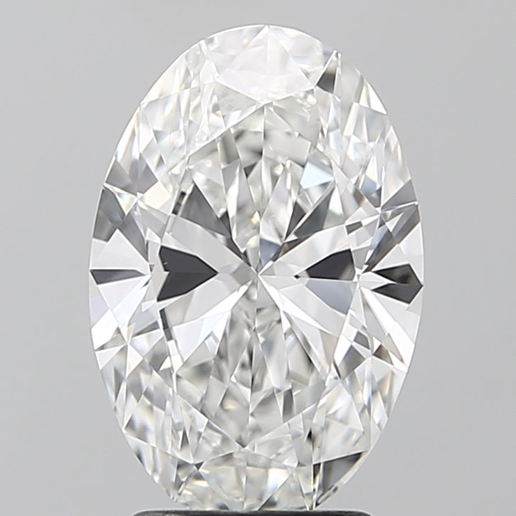 2.37 Carat Oval Lab Diamond with  Cut Diamond in 14KT  view 1

