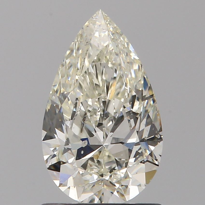 1.0 Carat Pear Natural Diamond with  Cut Diamond in 14KT  view 1
