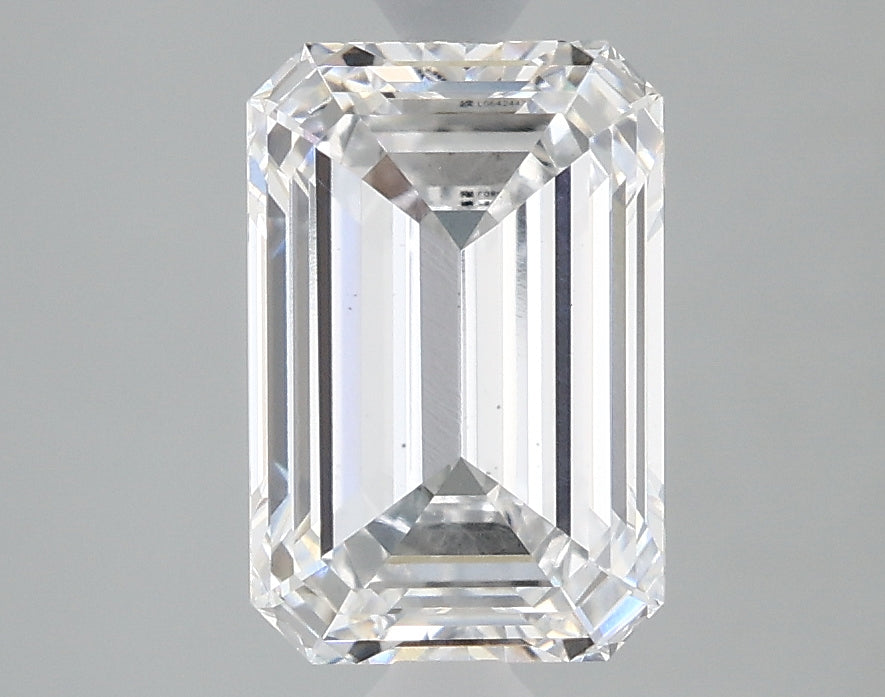 1.76 Carat Emerald Lab Diamond with  Cut Diamond in 14KT  view 1
