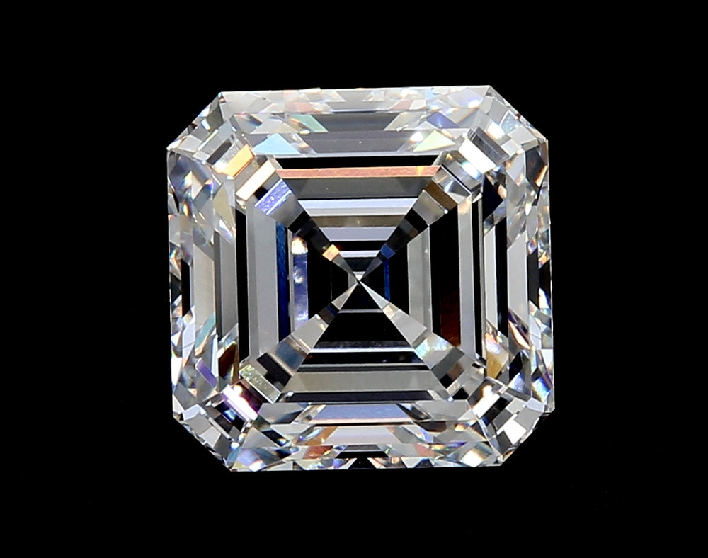 1.59 Carat Asscher Lab Diamond with  Cut Diamond in 14KT  view 1
