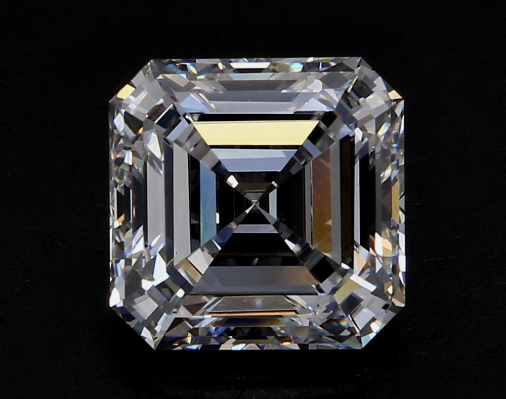 1.0 Carat Asscher Lab Diamond with  Cut Diamond in 14KT  view 1
