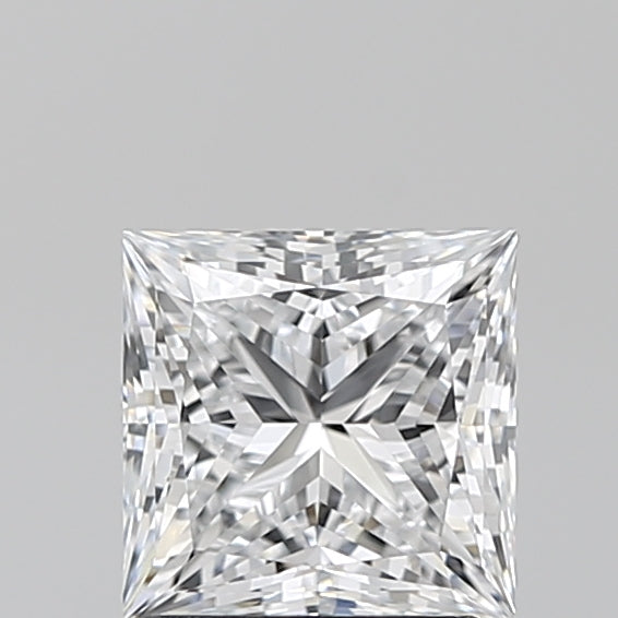 1.57 Carat Princess Lab Diamond with  Cut Diamond in 14KT  view 1
