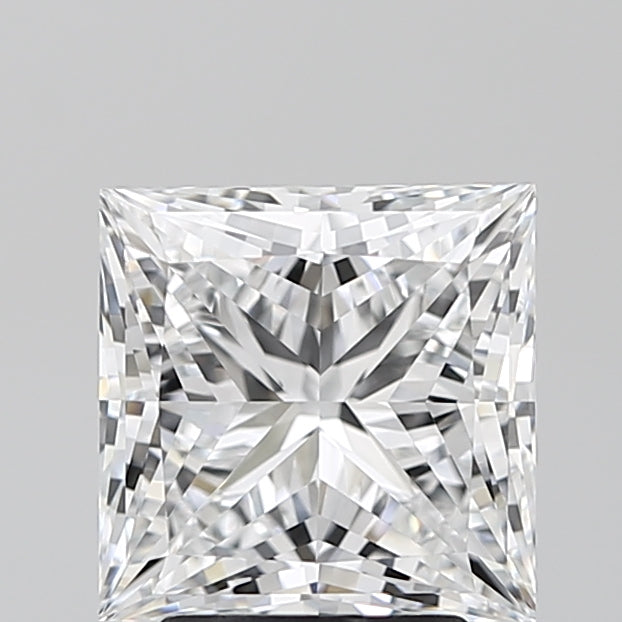 3.0 Carat Princess Lab Diamond with  Cut Diamond in 14KT  view 1
