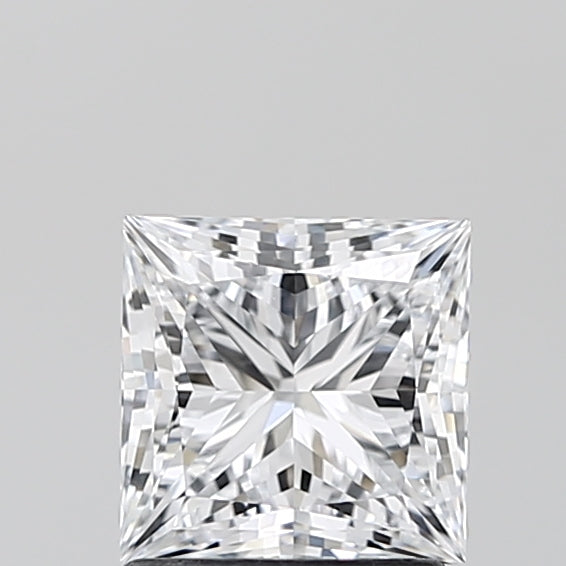 1.5 Carat Princess Lab Diamond with  Cut Diamond in 14KT  view 1
