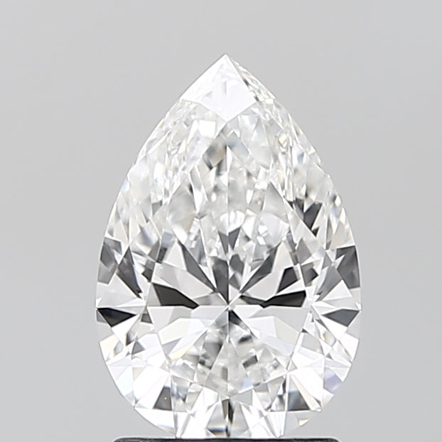 1.52 Carat Pear Lab Diamond with  Cut Diamond in 14KT  view 1
