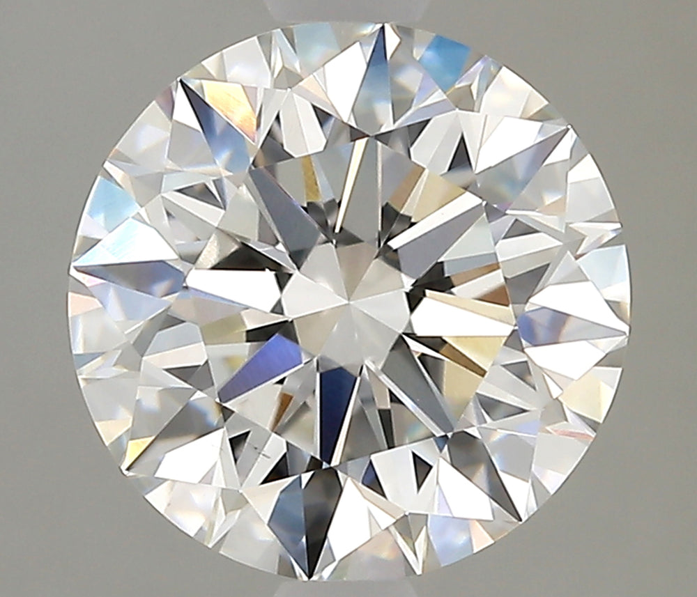 2.58 Carat Round Lab Diamond & 2.59 Carat Round Lab Diamond with  Cut Diamond in 14KT  view 1
