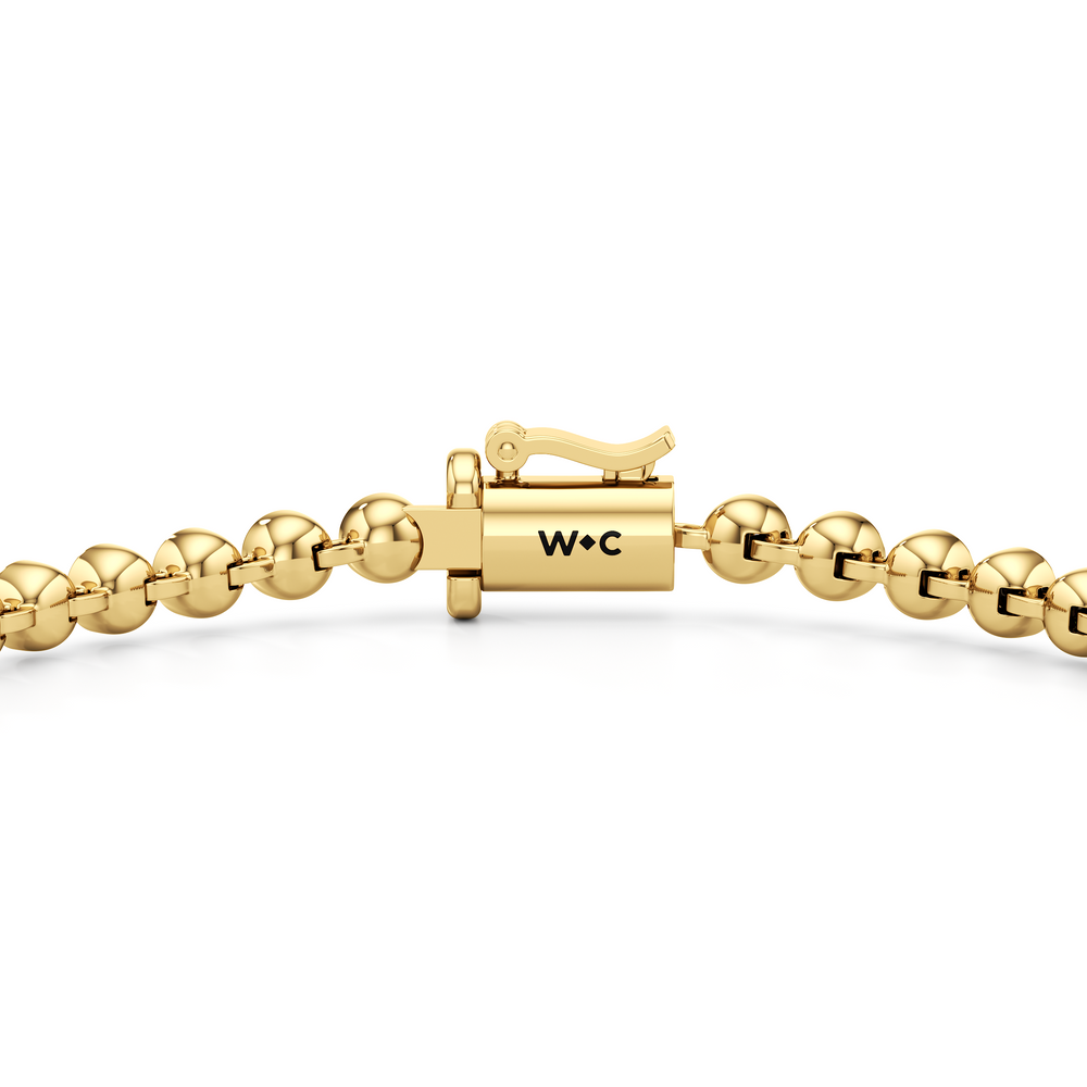 The Chloe Bezel Bracelet with Lab Cut Diamond in 14KT 18K Yellow Gold Vermeil view 5
