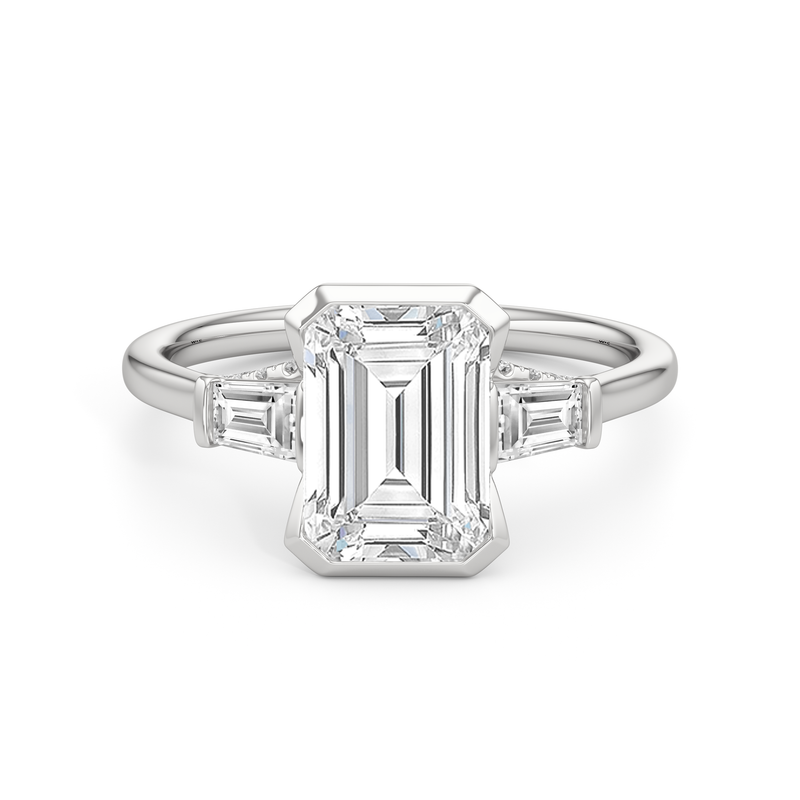 The Frankie Three Stone Engagement Ring