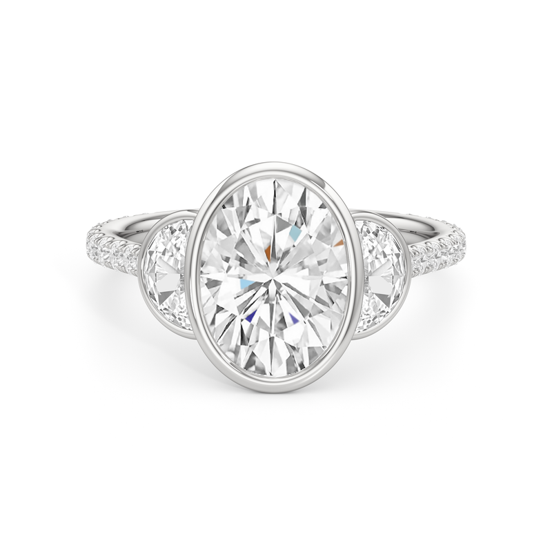The Olivia Three Stone Engagement Ring