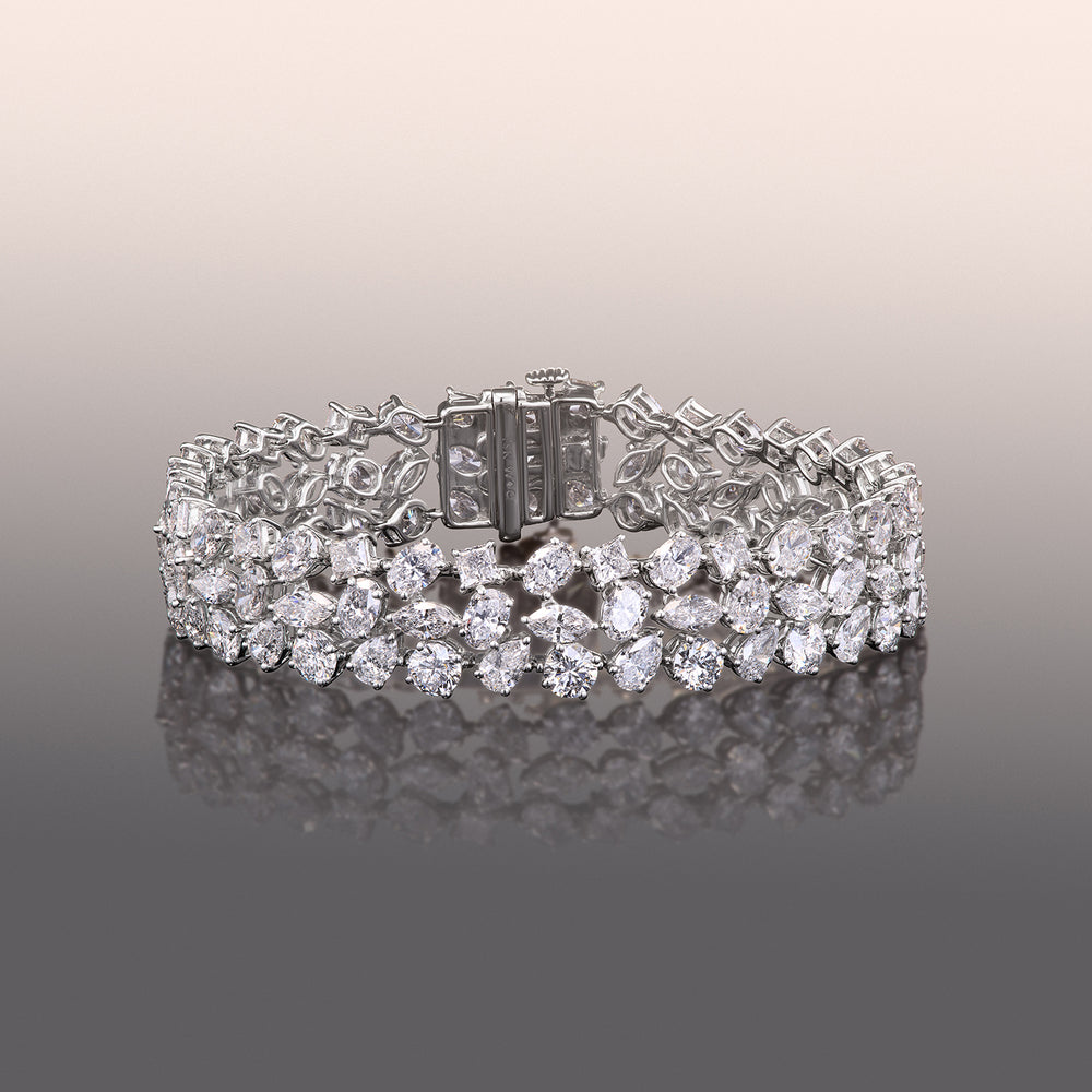 The Cole Bracelet with Lab Cut Diamond in 14KT White Gold view 1
