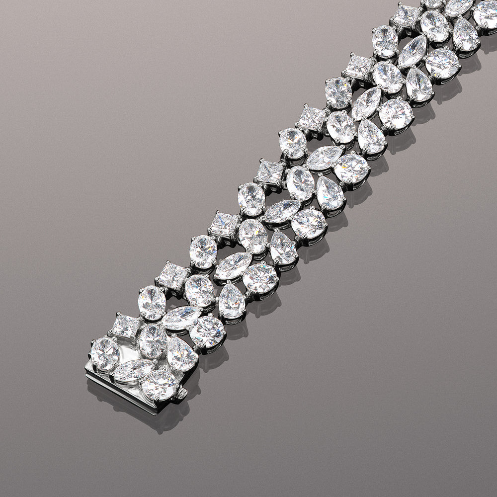 The Cole Bracelet with Lab Cut Diamond in 14KT White Gold view 5
