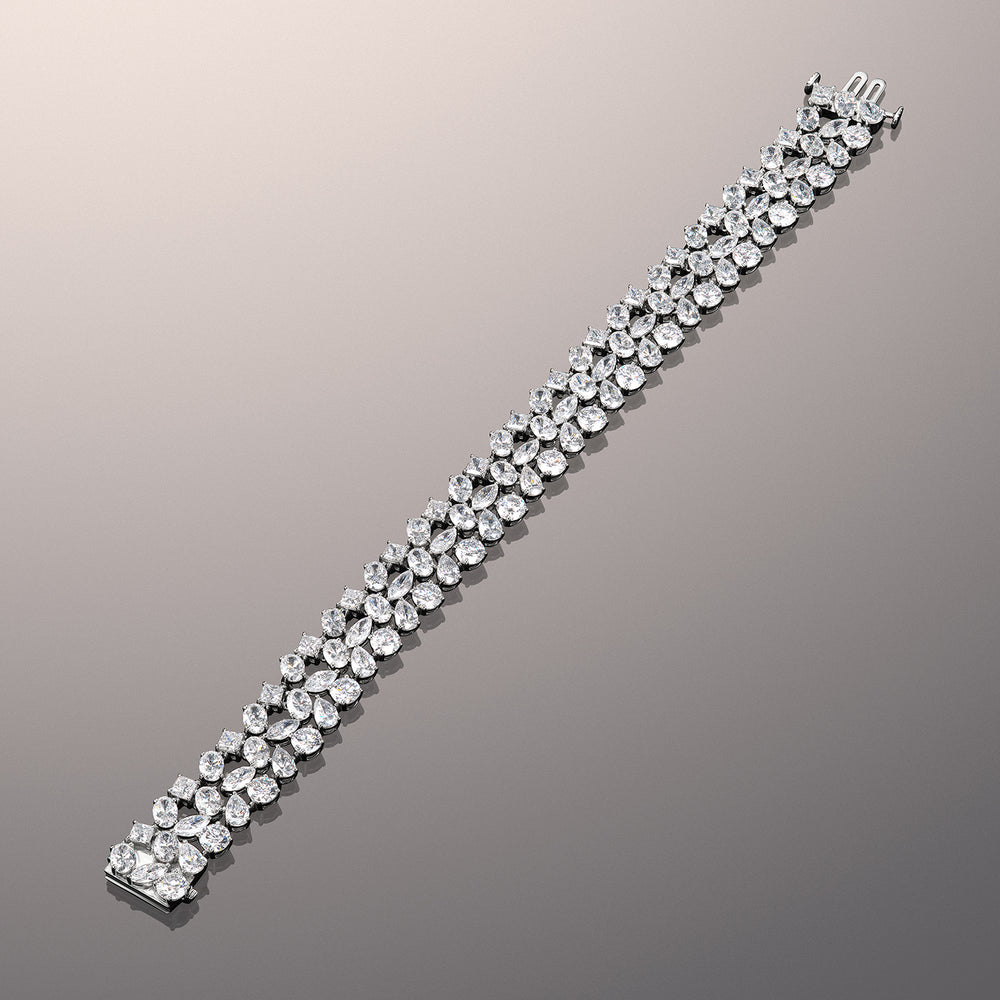 The Cole Bracelet with Lab Cut Diamond in 14KT White Gold view 6

