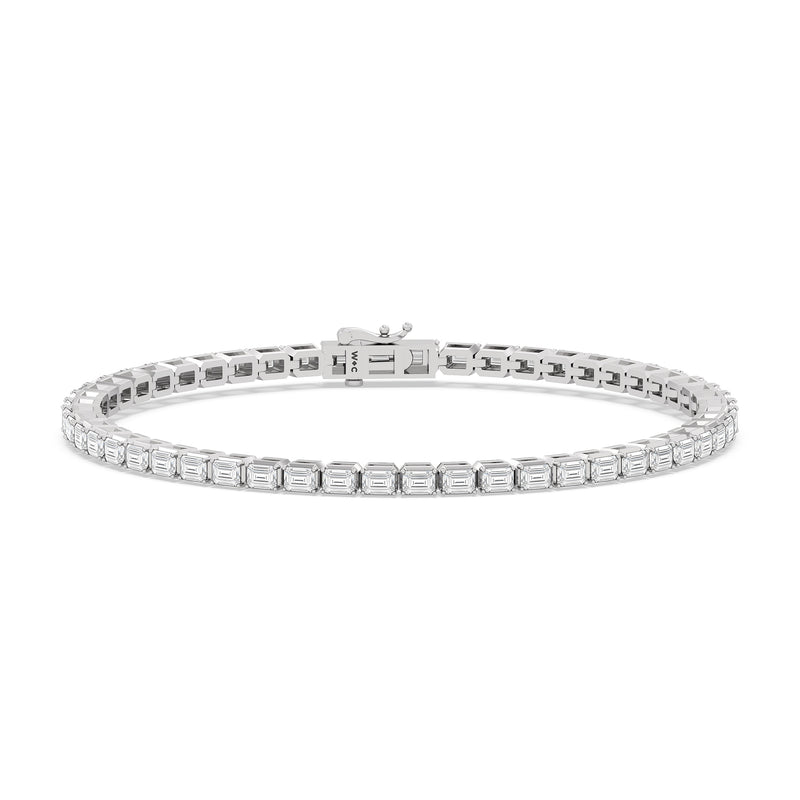East-West Emerald Tennis Bracelet