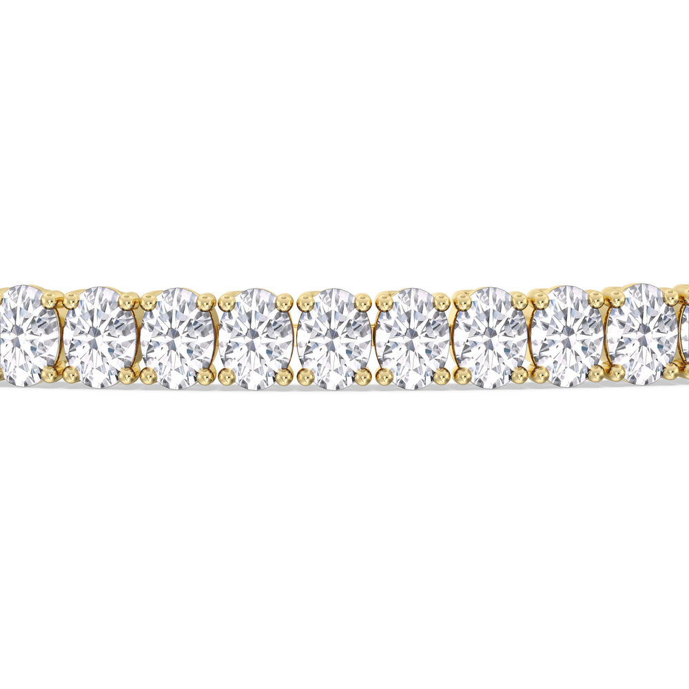 Oval Tennis Bracelet with 4 1/2 Cut Diamond in 14KT Yellow Gold view 6
