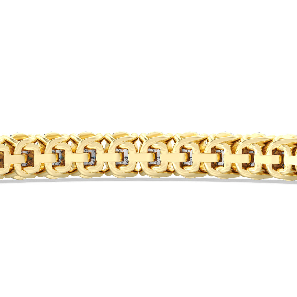 Oval Tennis Bracelet with 7 Cut Diamond in 14KT Yellow Gold view 8
