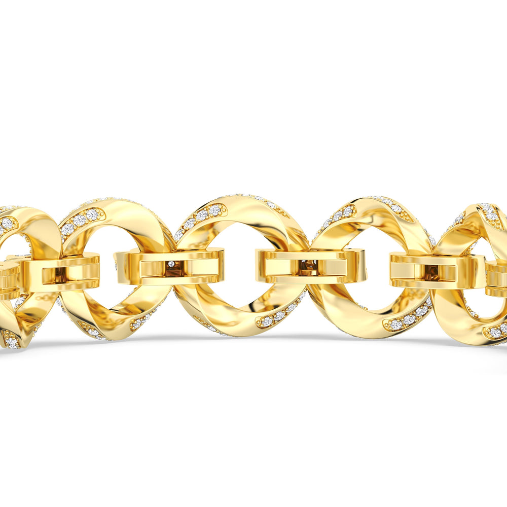 The Bond Bracelet with 7 Cut Diamond in 14KT Yellow Gold view 8
