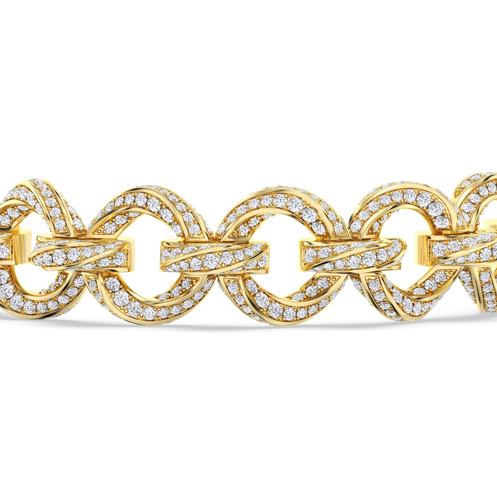 The Bond Bracelet with 7 Cut Diamond in 14KT Yellow Gold view 6
