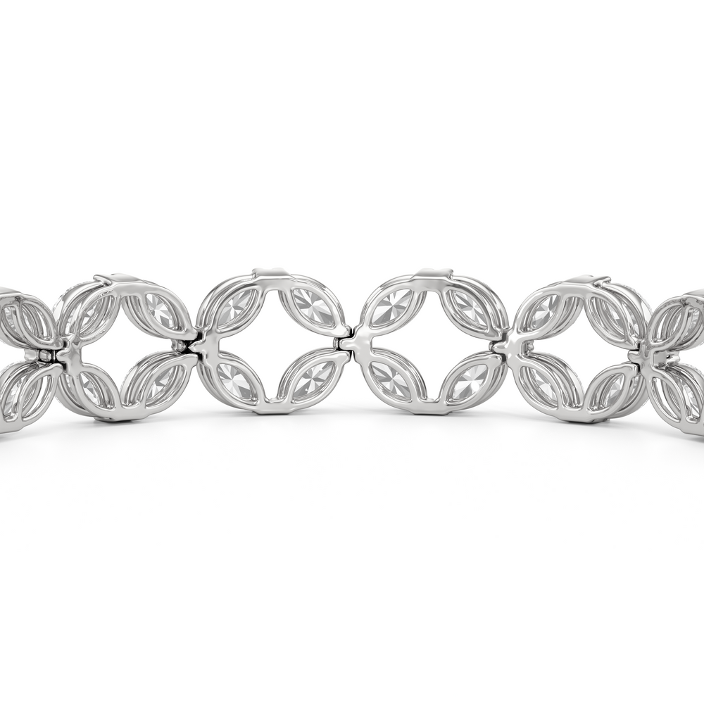 Signature Tennis Bracelet with Lab Cut Diamond in 14KT White Gold view 7
