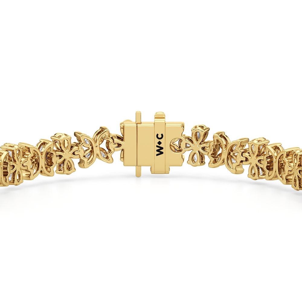 Garden Bracelet with Lab Cut Diamond in 14KT Yellow Gold view 6
