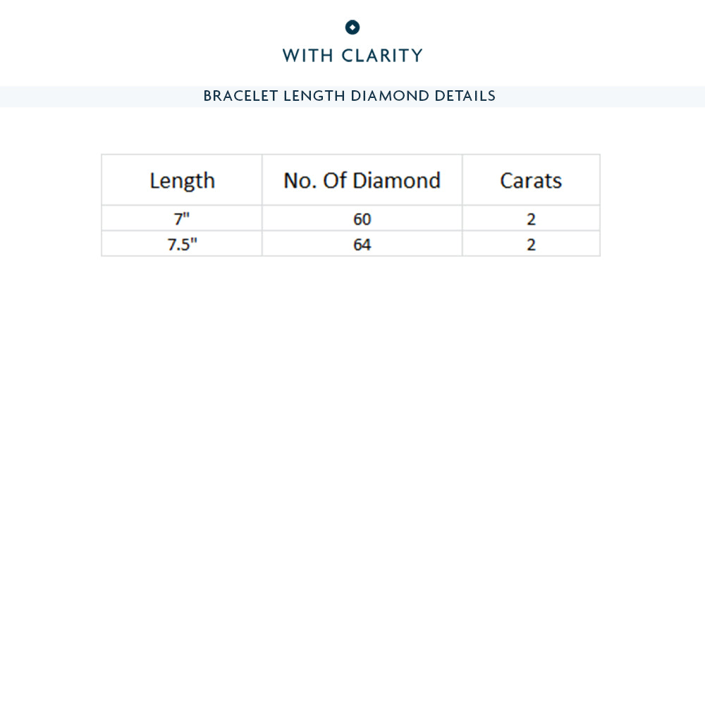 Four Prong Lab Diamond Tennis Bracelet with 2 Cut Diamond in 14KT Yellow Gold view 11
