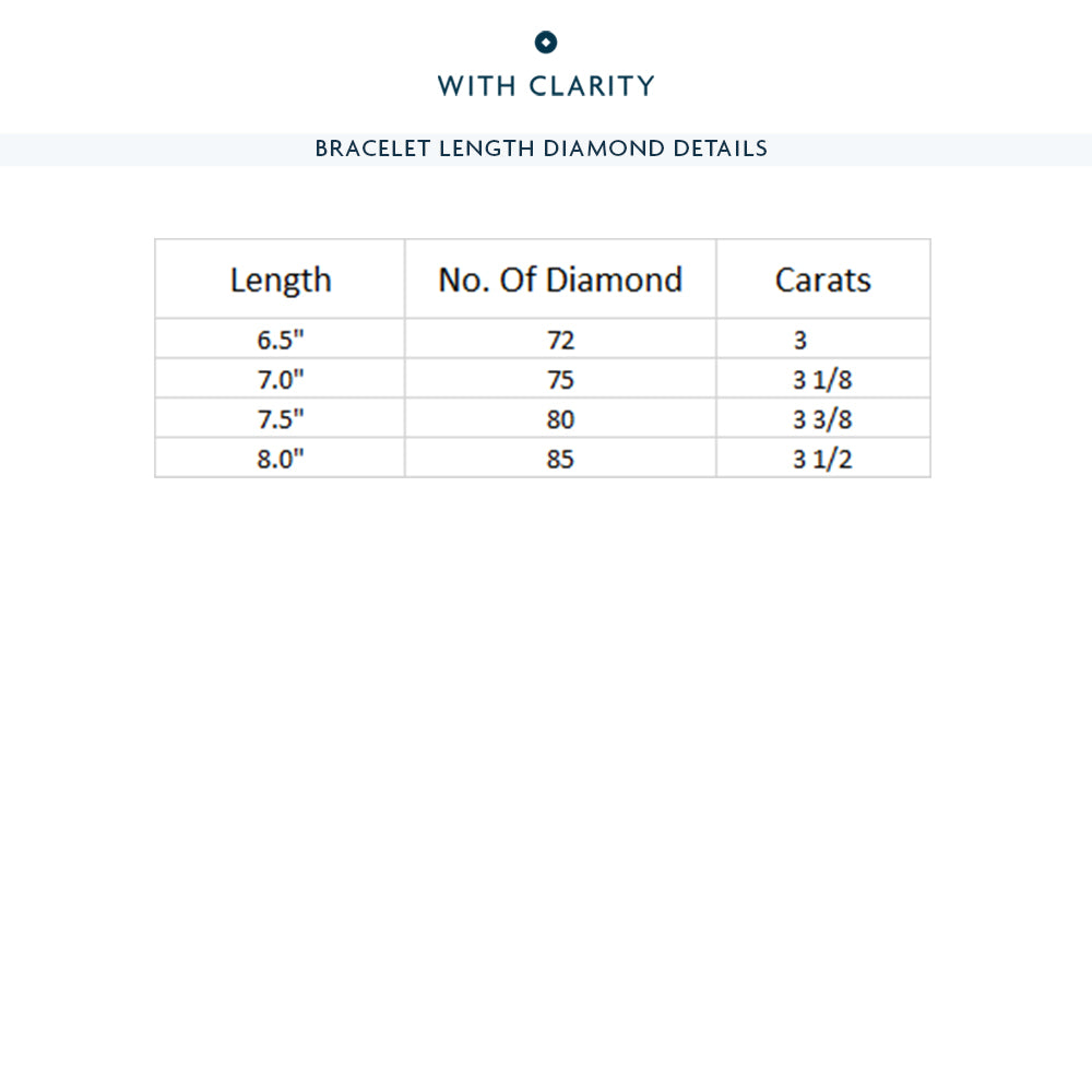 Classic 4-Prong Round Lab Diamond Square Basket Tennis Bracelet with 3 Cut Diamond in 14KT Yellow Gold view 7
