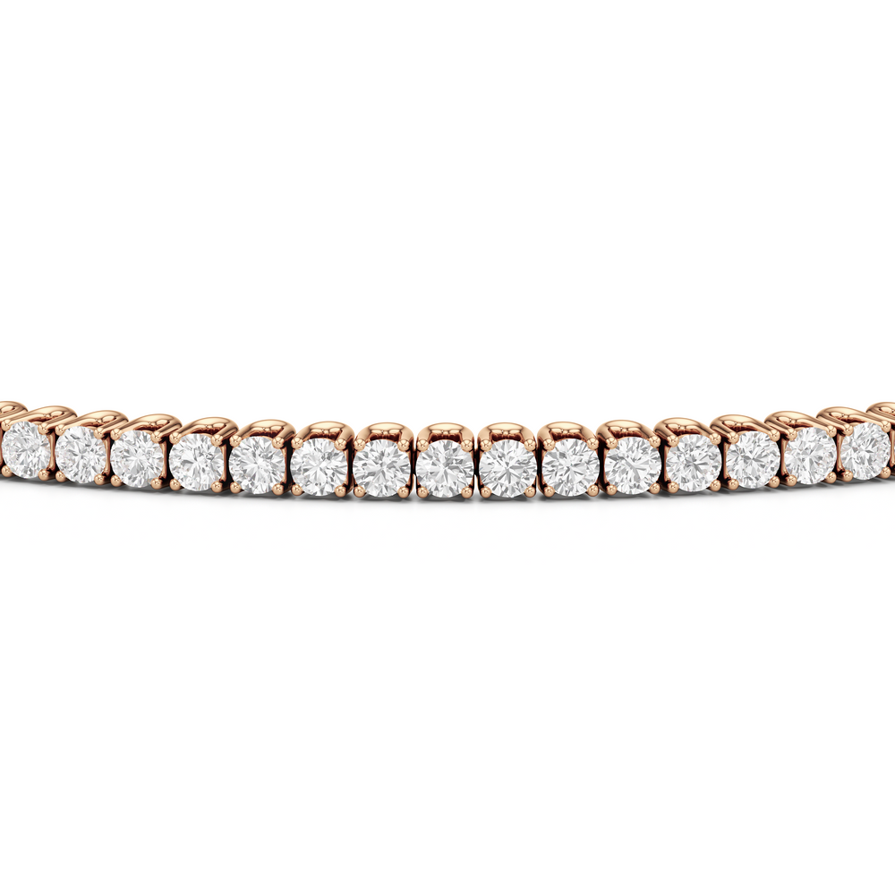 Floating U-Prong Lab Diamond Tennis Bracelet with 2 Cut Diamond in 14KT Rose Gold view 4
