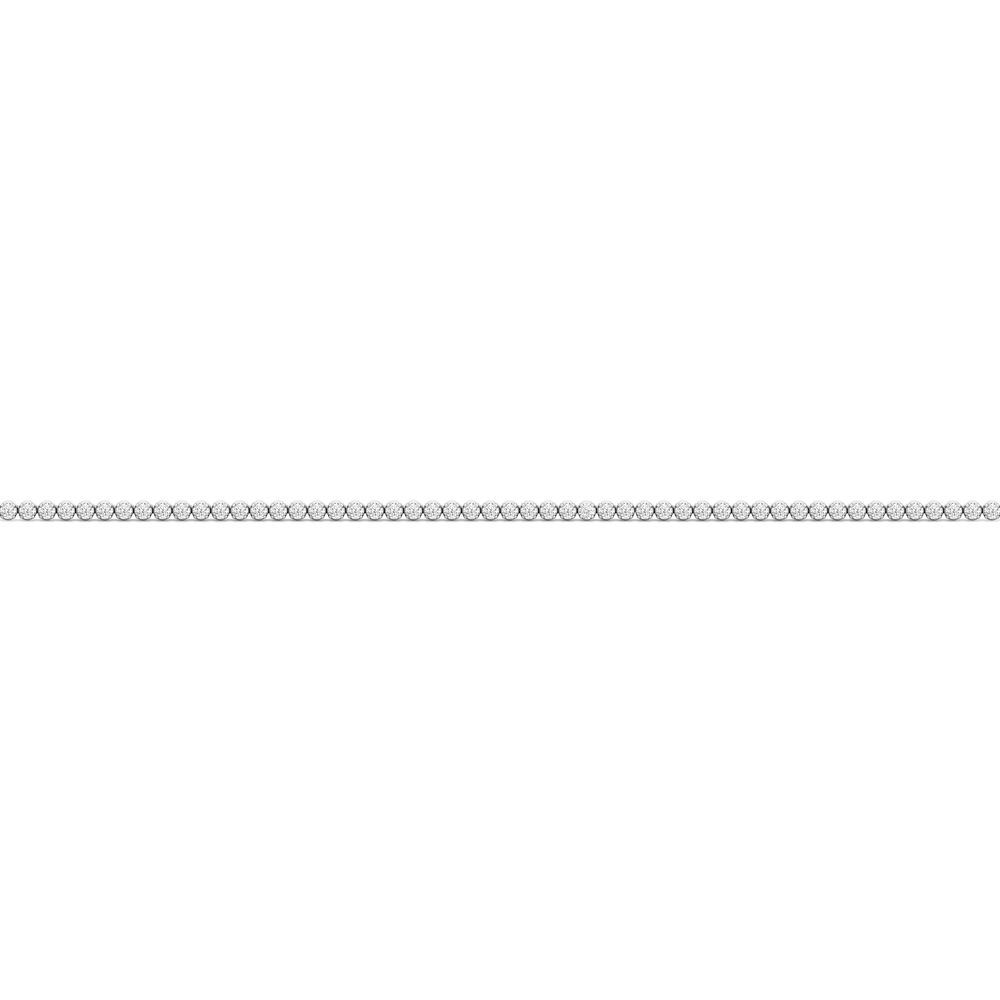 Petite Diamond Line Bracelet with 3/8 Cut Diamond in 14KT White Gold view 6
