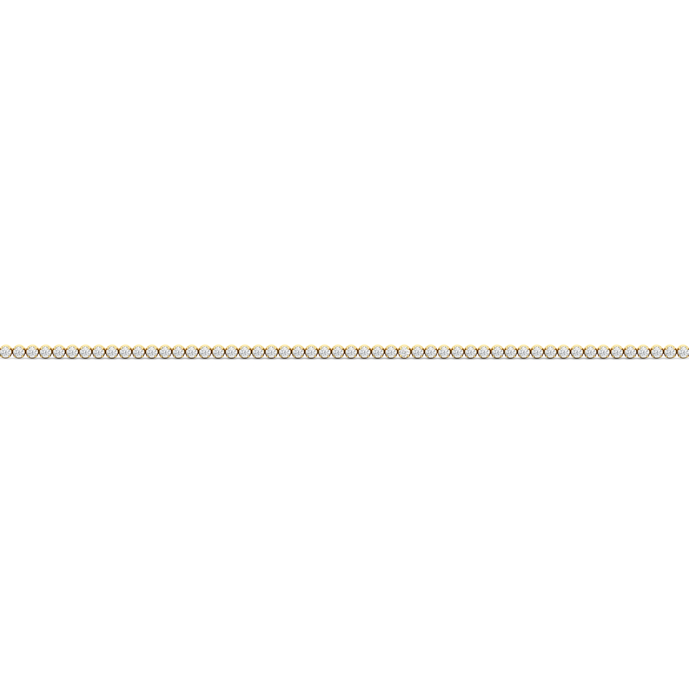 Petite Diamond Line Bracelet with 3/8 Cut Diamond in 14KT Yellow Gold view 6
