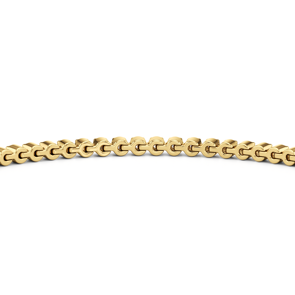 Petite Diamond Line Bracelet with 3/8 Cut Diamond in 14KT Yellow Gold view 5
