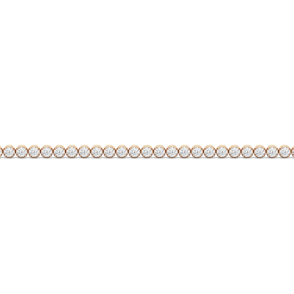 The Kelly Bar Bracelet with Lab Cut Diamond in 14KT Rose Gold view 6
