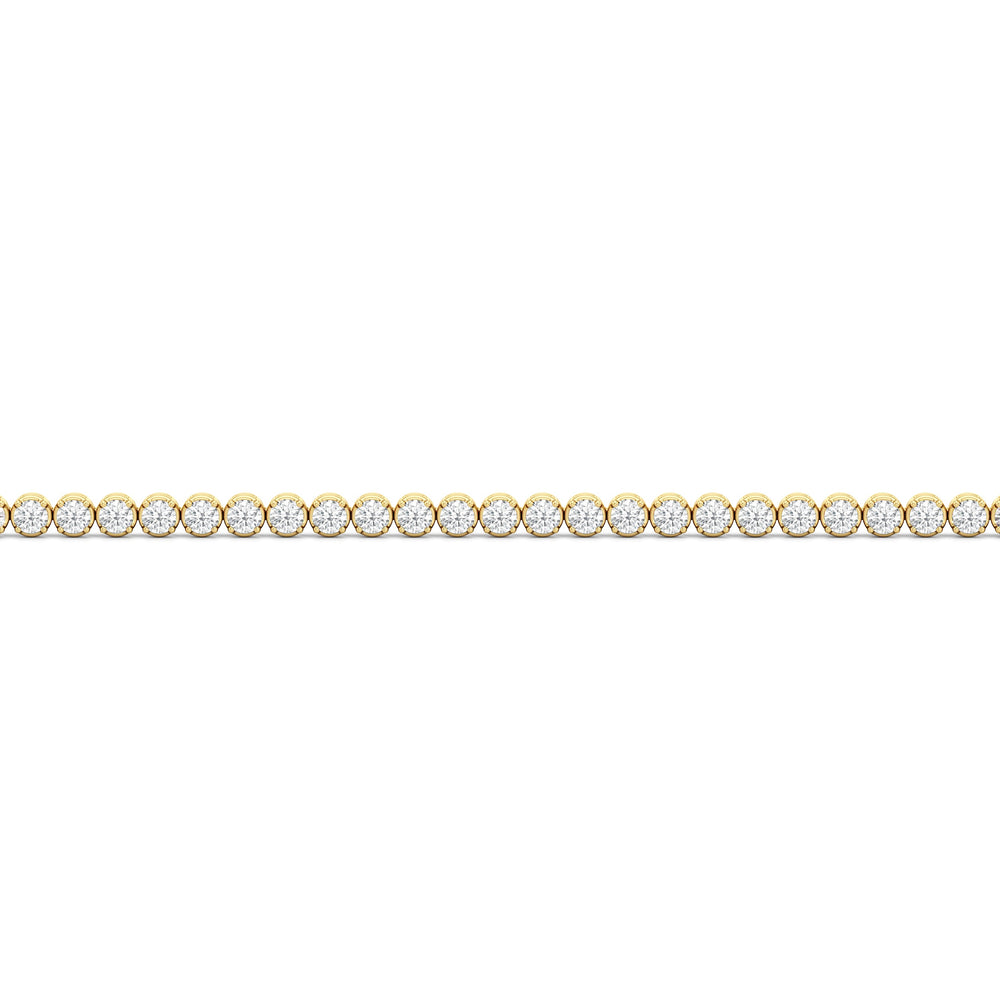 The Kelly Bar Bracelet with Lab Cut Diamond in 14KT Yellow Gold view 6
