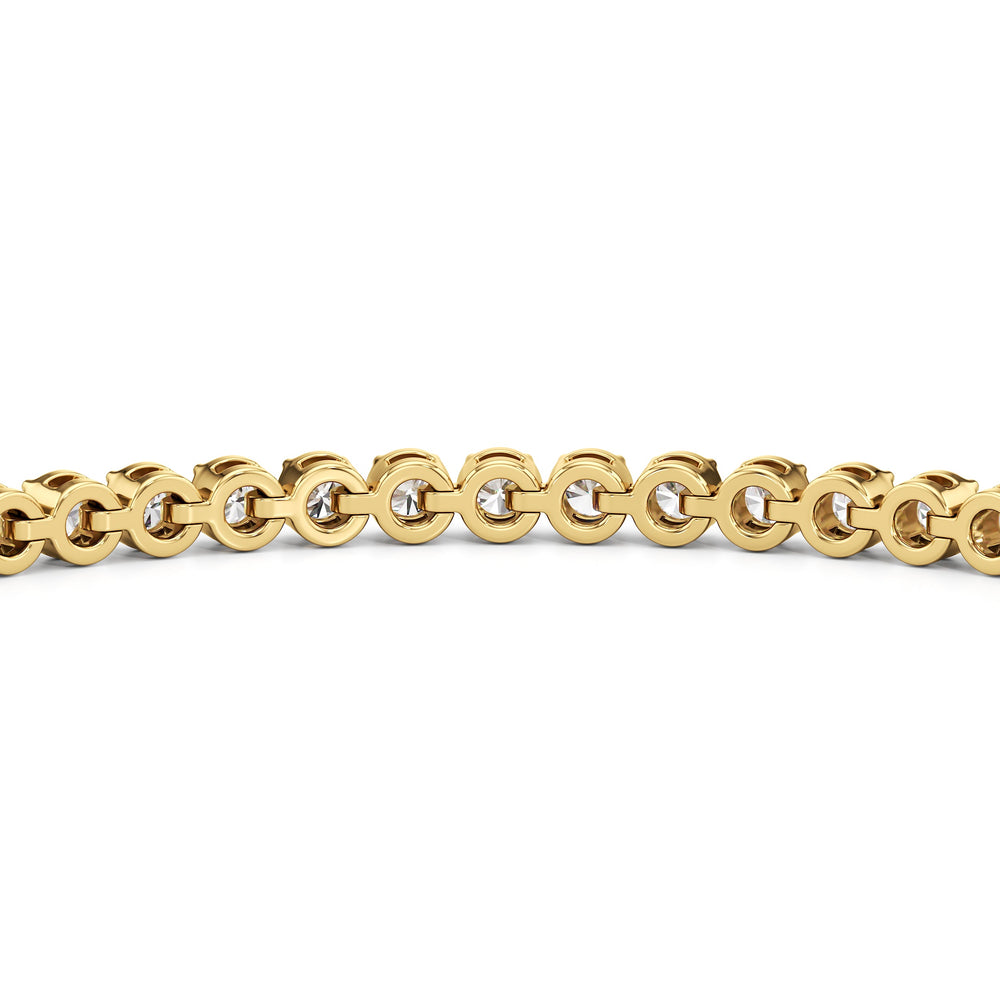 The Kelly Bar Bracelet with Lab Cut Diamond in 14KT Yellow Gold view 5
