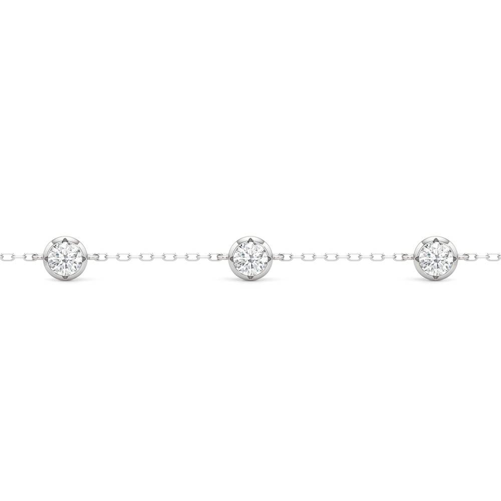 The Eve Station Bracelet with Lab Cut Diamond in 14KT White Gold view 4
