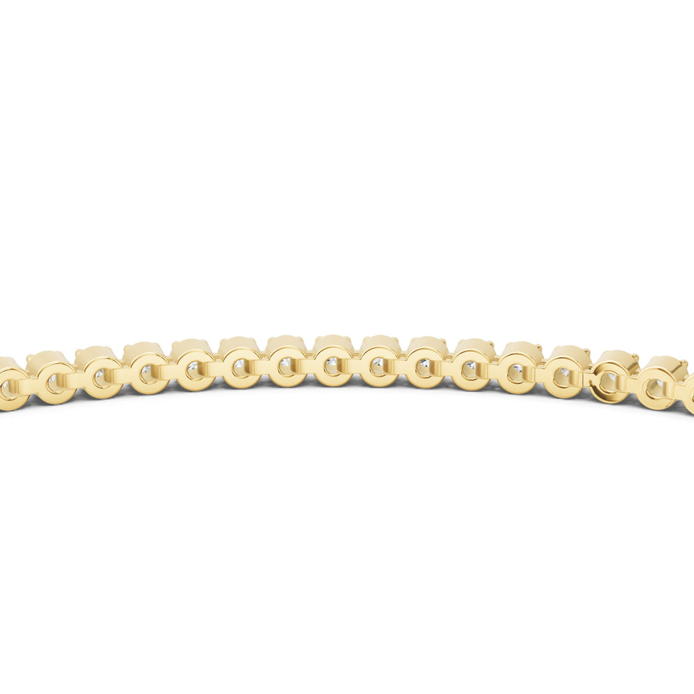Petite Half Diamond Tennis Bracelet with 1/2 Cut Diamond in 14KT Yellow Gold view 6
