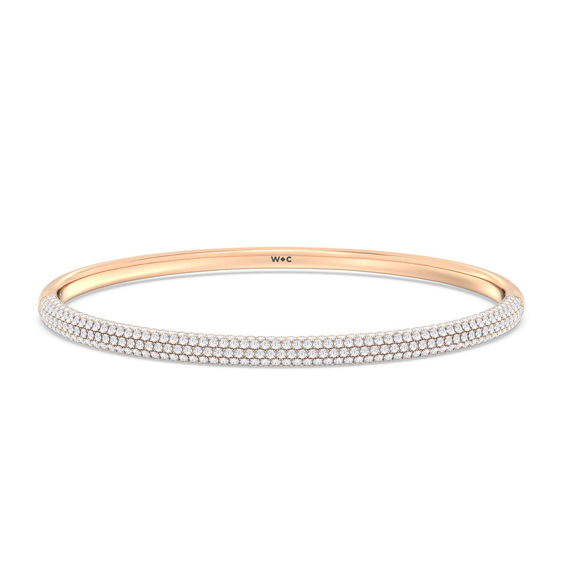 Elegance Five Row Pave Bangle