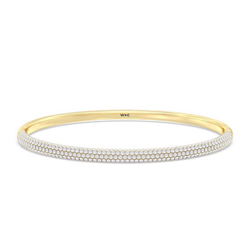 Elegance Five Row Pave Bangle