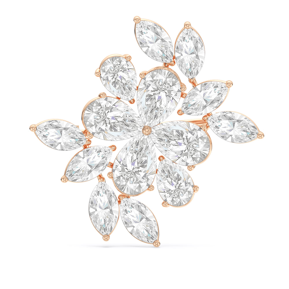 The Mosaic Brooch with 14KT Rose Gold / Lab / 24 Cut Diamond in 14KT Rose Gold / Lab / 24 view 1

