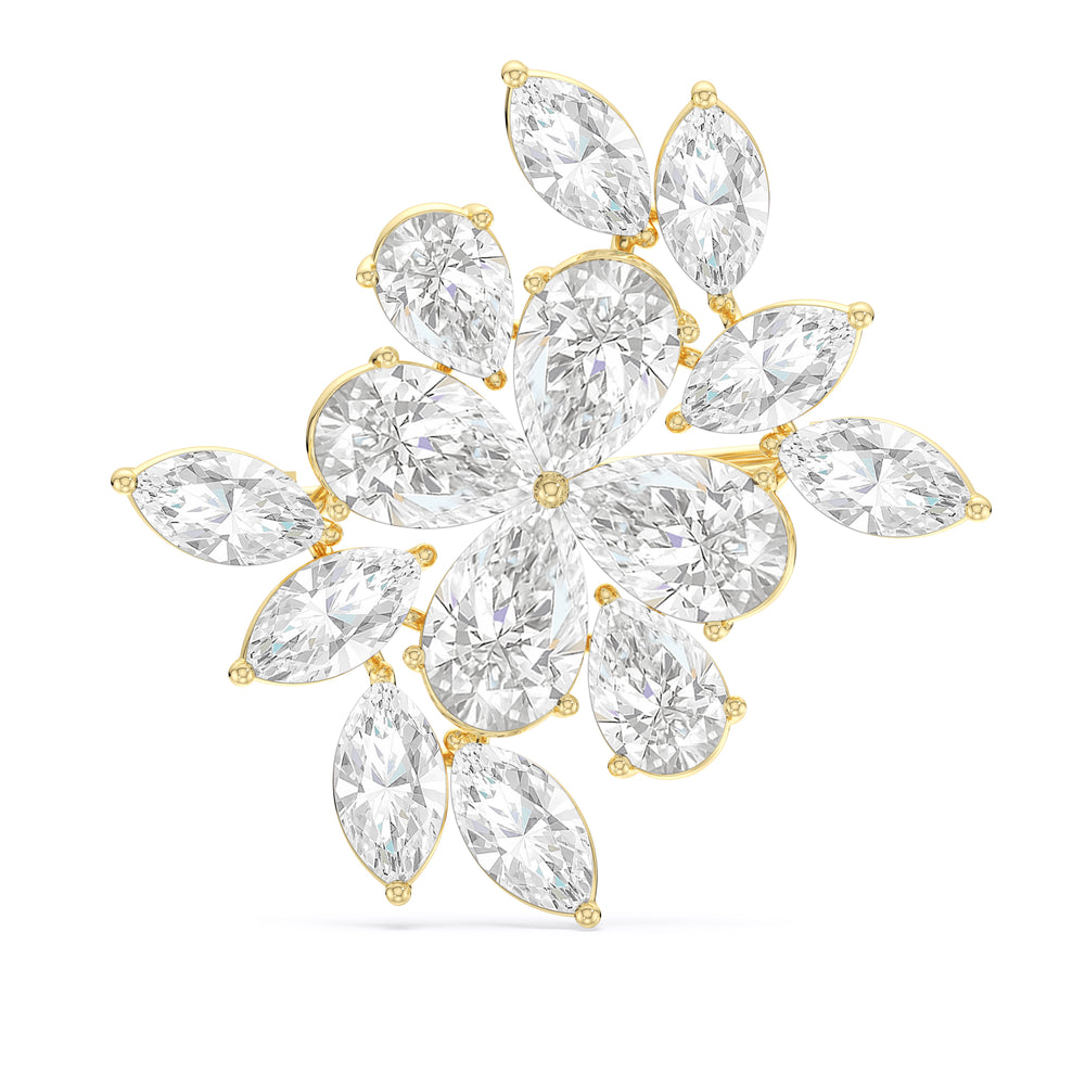 The Mosaic Brooch with 14KT Yellow Gold / Lab / 24 Cut Diamond in 14KT Yellow Gold / Lab / 24 view 1
