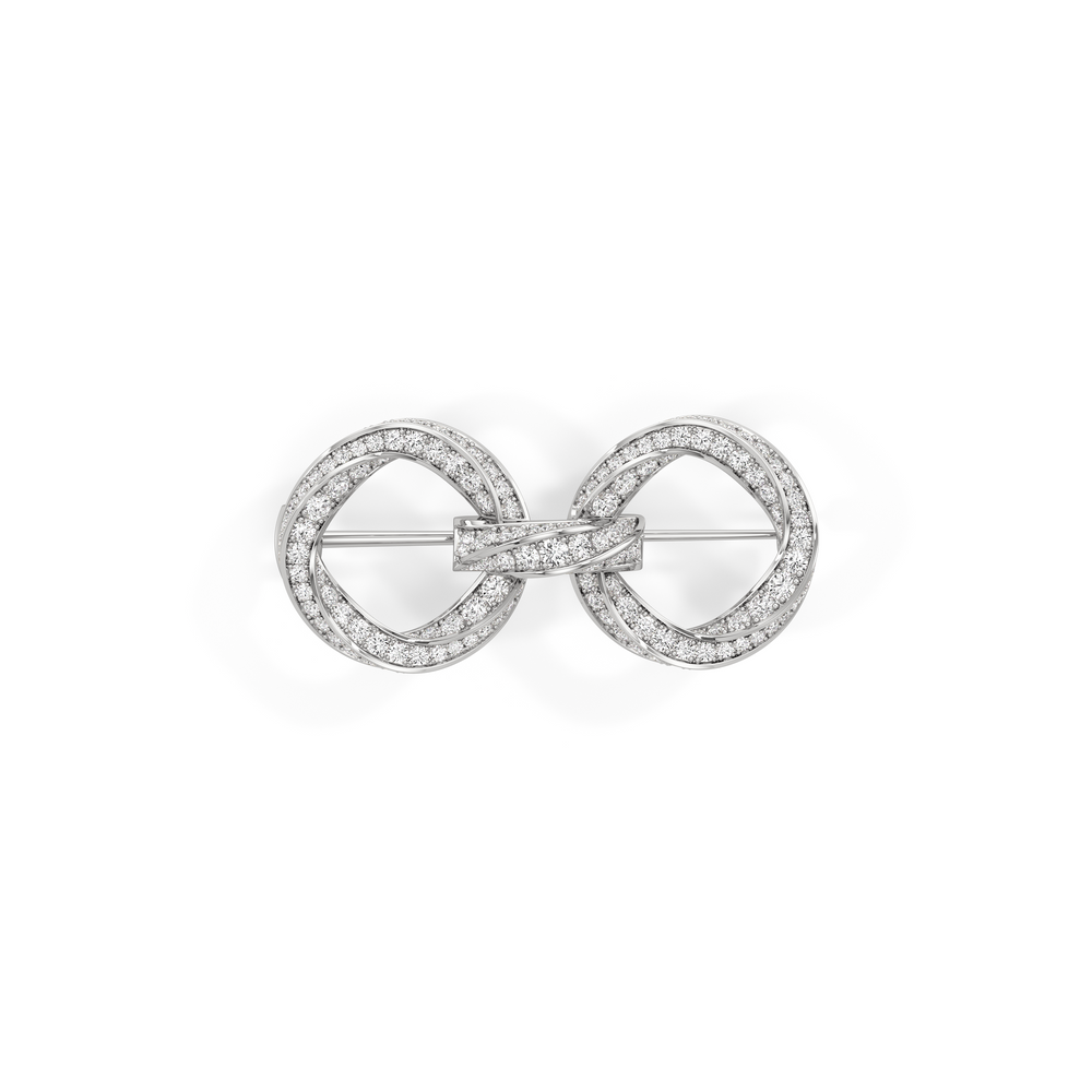 The Bond Brooch with 14KT White Gold / Lab / 11 Cut Diamond in 14KT White Gold / Lab / 11 view 4

