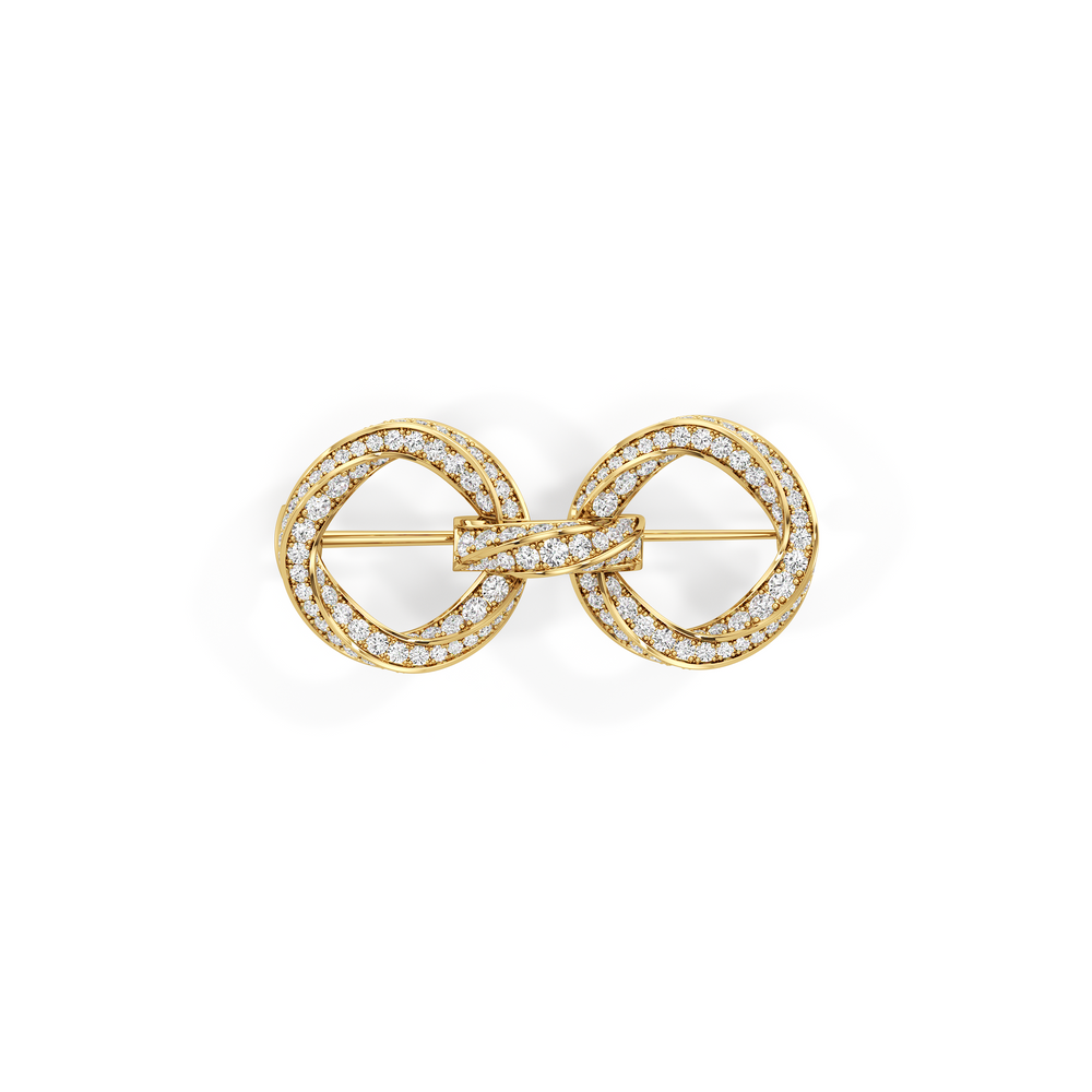 The Bond Brooch with 14KT Yellow Gold / Lab / 11 Cut Diamond in 14KT Yellow Gold / Lab / 11 view 4
