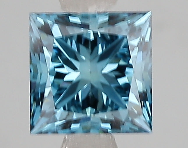 1.56 Carat Princess Lab Diamond with  Cut Diamond in 14KT  view 1
