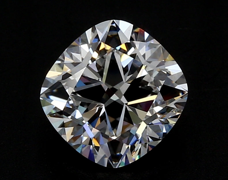 1.31 Carat Cushion Lab Diamond with  Cut Diamond in 14KT  view 1
