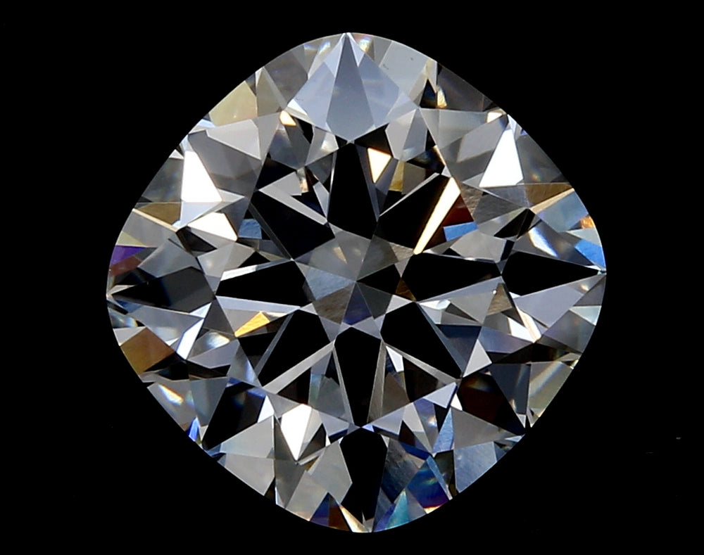 3.55 Carat Cushion Lab Diamond with  Cut Diamond in 14KT  view 1
